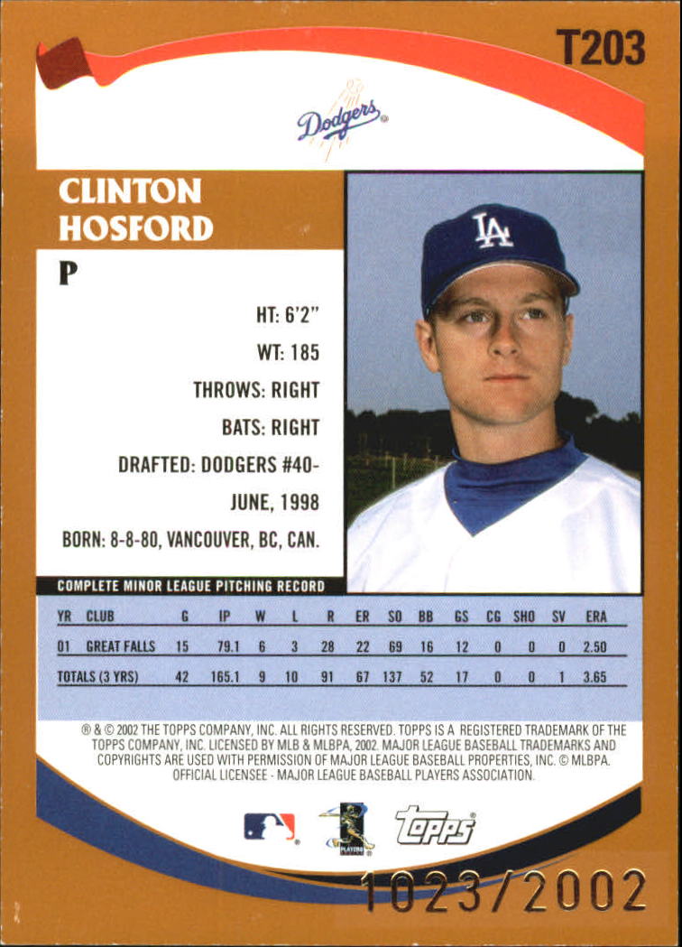 B2118- 2002 Topps Traded Gold BB # S 1-275 Parallels -du Pick- 15 + Gratis US - Bild 85 von 157
