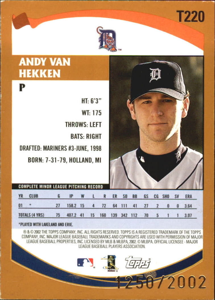 B2118- 2002 Topps Traded Gold BB # S 1-275 Parallels -du Pick- 15 + Gratis US - Bild 105 von 157