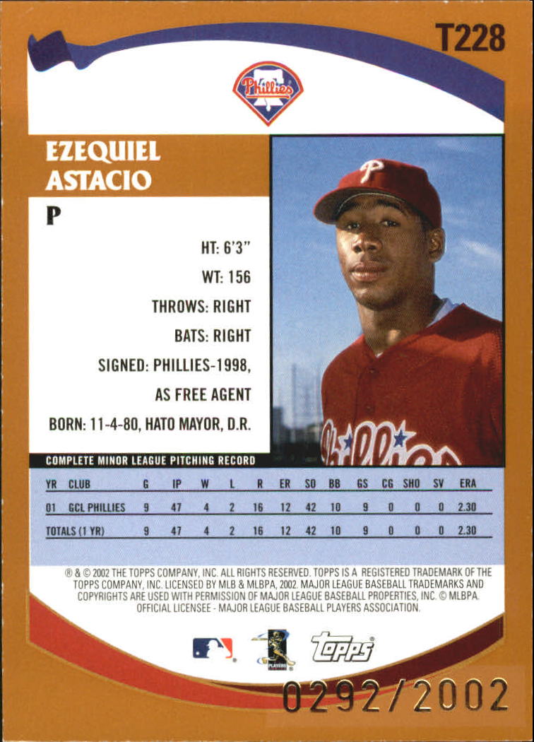 B2118- 2002 Topps Traded Gold BB # S 1-275 Parallels -du Pick- 15 + Gratis US - Bild 113 von 157