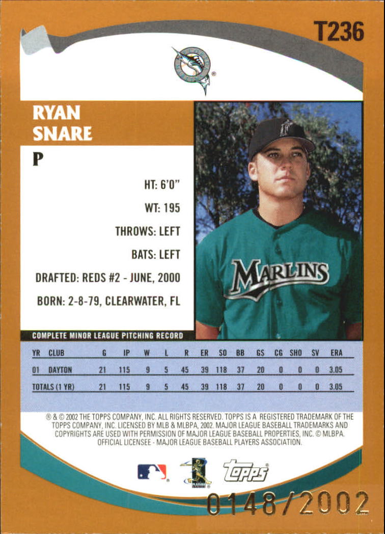 B2118- 2002 Topps Traded Gold BB # S 1-275 Parallels -du Pick- 15 + Gratis US - Bild 119 von 157