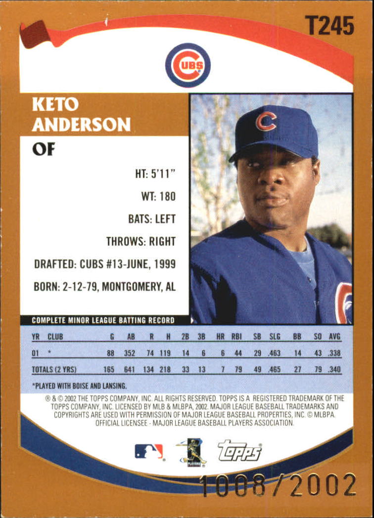 B2118- 2002 Topps Traded Gold BB # S 1-275 Parallels -du Pick- 15 + Gratis US - Bild 129 von 157