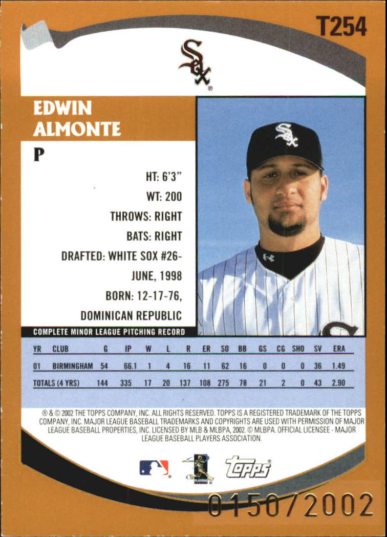 B2118- 2002 Topps Traded Gold BB # S 1-275 Parallels -du Pick- 15 + Gratis US - Bild 137 von 157