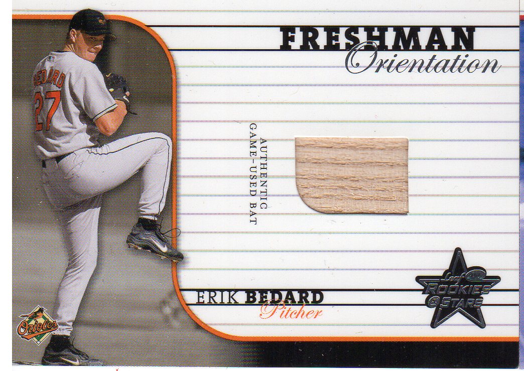 2002 Leaf Rookies and Stars Freshman Orientation #3 Erik Bedard Bat