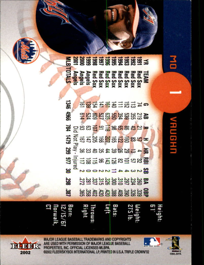 A4962- 2002 Fleer Triple Crown BB Card #s 1-270 -You Pick- 15+ FREE US SHIP