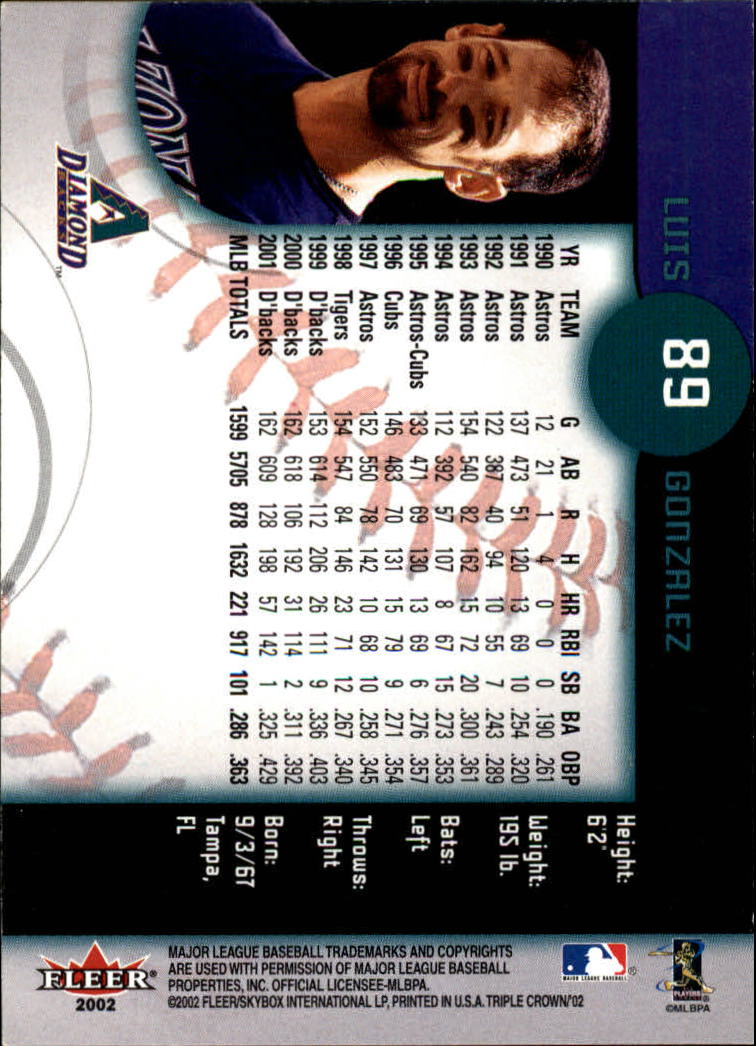 A4962- 2002 Fleer Triple Crown BB Card #s 1-270 -You Pick- 15+ FREE US SHIP