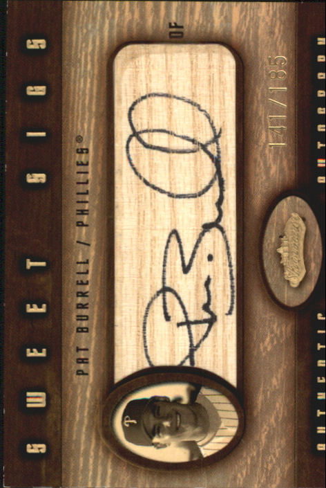 2002 Fleer Showcase Sweet Sigs Lumber #3 Pat Burrell/115