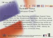 2002 Fleer Premium International Pride #14 Sammy Sosa back image
