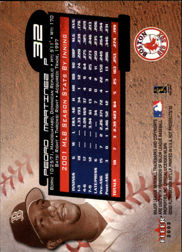 2002 Hot Prospects #32 Pedro Martinez back image