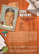 2002 eTopps Classic #11 Eddie Mathews back image