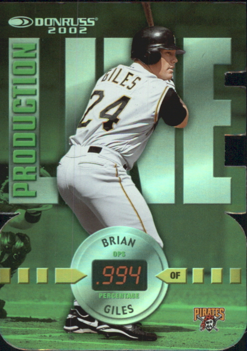2002 Donruss Production Line Die Cuts #55 Brian Giles OPS/100*