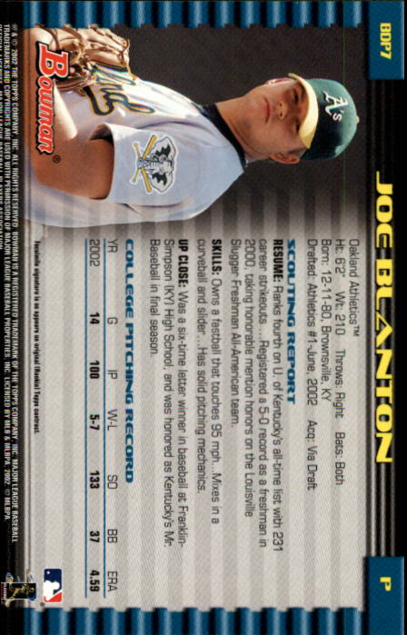 2002 Bowman Draft Baseball - Picture 9 of 109