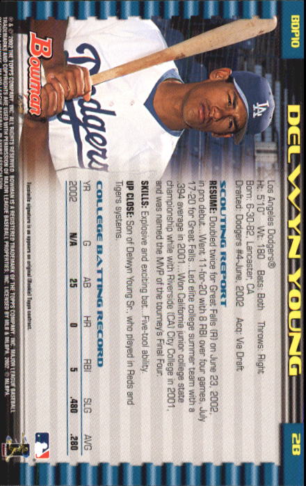 2002 Bowman Draft Baseball - Picture 11 of 109