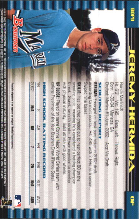 B5073- 2002 Bowman Draft BB Card #s 1-165 +Inserts -You Pick- 15+ FREE US SHIP - Picture 9 of 409