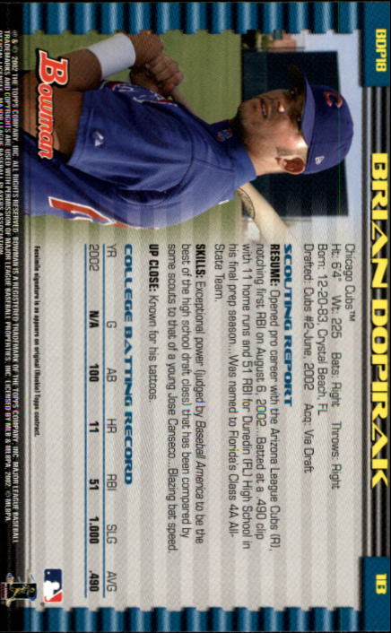 B5073- 2002 Bowman Draft BB Card #s 1-165 +Inserts -You Pick- 15+ FREE US SHIP - Picture 15 of 409