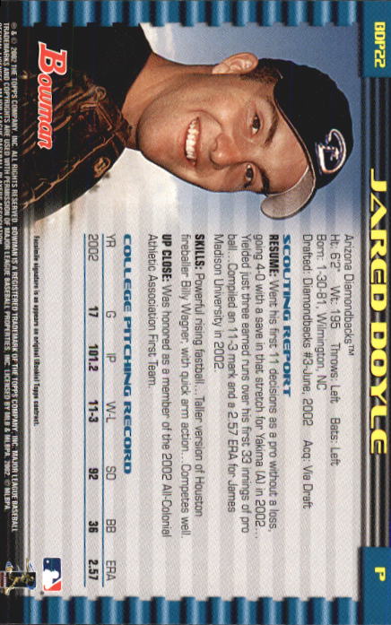 2002 Bowman Draft Baseball - Picture 21 of 109