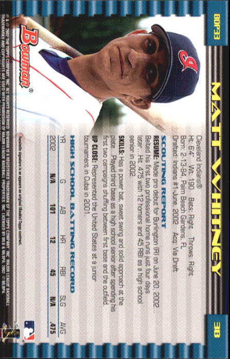 B5073- 2002 Bowman Draft BB Card #s 1-165 +Inserts -You Pick- 15+ FREE US SHIP - Picture 25 of 409