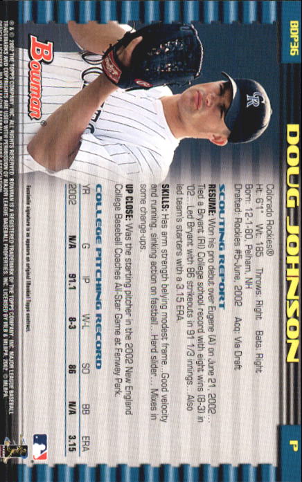 B5073- 2002 Bowman Draft BB Card #s 1-165 +Inserts -You Pick- 15+ FREE US SHIP - Picture 29 of 409