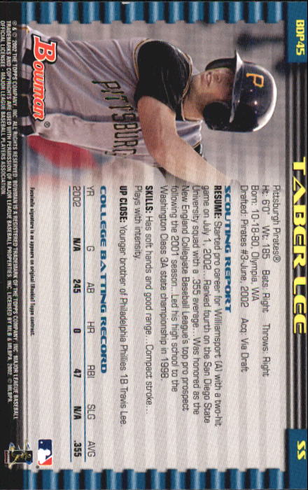 2002 Bowman Draft Baseball - Picture 37 of 109