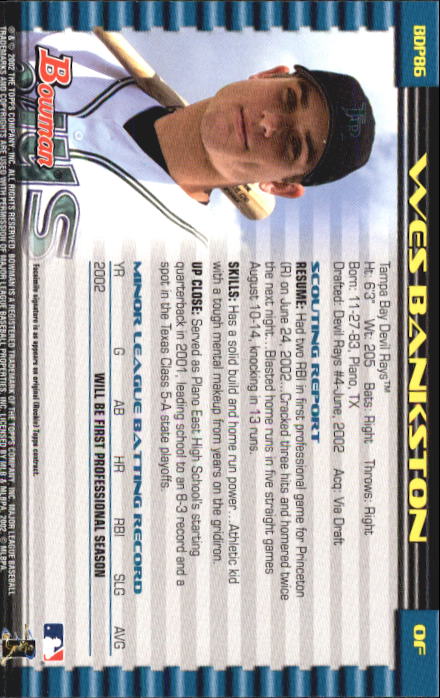 B5073- 2002 Bowman Draft BB Card #s 1-165 +Inserts -You Pick- 15+ FREE US SHIP - Picture 79 of 409