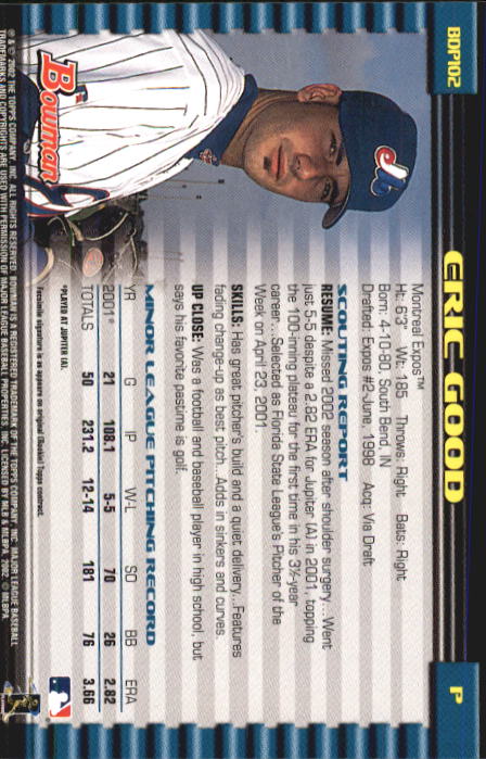 B5073- 2002 Bowman Draft BB Card #s 1-165 +Inserts -You Pick- 15+ FREE US SHIP - Picture 97 of 409