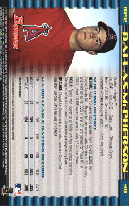 2002 Bowman Draft Baseball - Picture 57 of 109
