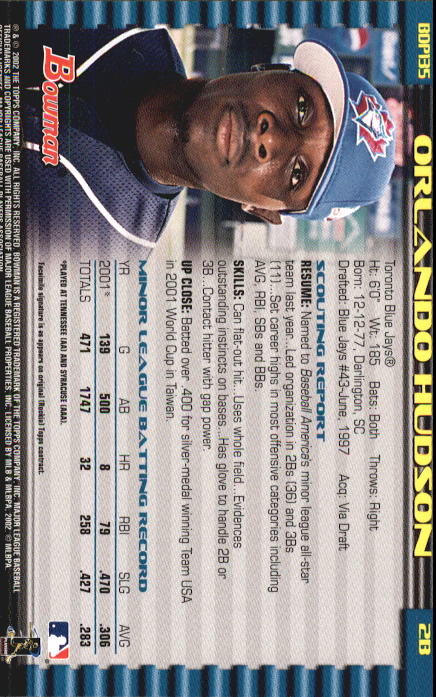 B5073- 2002 Bowman Draft BB Card #s 1-165 +Inserts -You Pick- 15+ FREE US SHIP - Picture 125 of 409