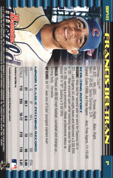 B5073- 2002 Bowman Draft BB Card #s 1-165 +Inserts -You Pick- 15+ FREE US SHIP - Picture 137 of 409