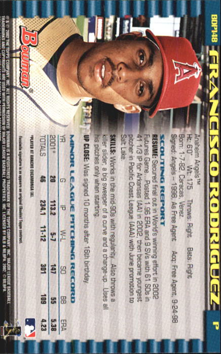 B5073- 2002 Bowman Draft BB Card #s 1-165 +Inserts -You Pick- 15+ FREE US SHIP - Picture 145 of 409