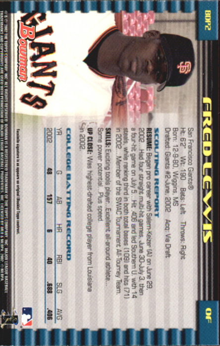 B5073- 2002 Bowman Draft BB Card #s 1-165 +Inserts -You Pick- 15+ FREE US SHIP - Picture 169 of 409