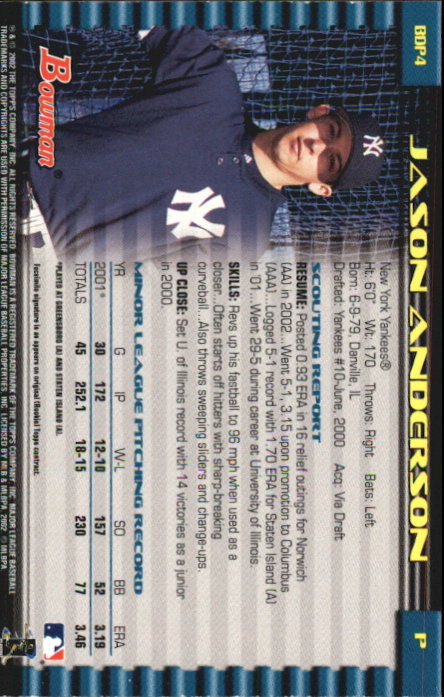 B5073- 2002 Bowman Draft BB Card #s 1-165 +Inserts -You Pick- 15+ FREE US SHIP - Picture 173 of 409