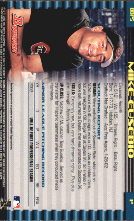 B5073- 2002 Bowman Draft BB Card #s 1-165 +Inserts -You Pick- 15+ FREE US SHIP - Picture 175 of 409