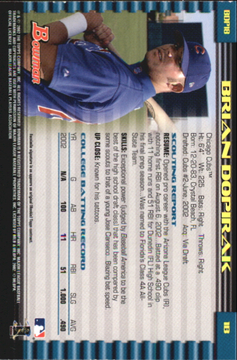 B5073- 2002 Bowman Draft BB Card #s 1-165 +Inserts -You Pick- 15+ FREE US SHIP - Picture 193 of 409