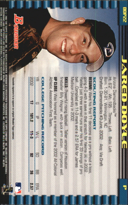 B5073- 2002 Bowman Draft BB Card #s 1-165 +Inserts -You Pick- 15+ FREE US SHIP - Picture 199 of 409