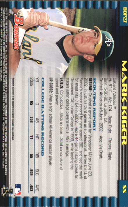 B5073- 2002 Bowman Draft BB Card #s 1-165 +Inserts -You Pick- 15+ FREE US SHIP - Picture 209 of 409