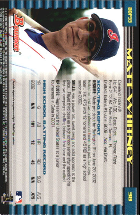 B5073- 2002 Bowman Draft BB Card #s 1-165 +Inserts -You Pick- 15+ FREE US SHIP - Picture 221 of 409