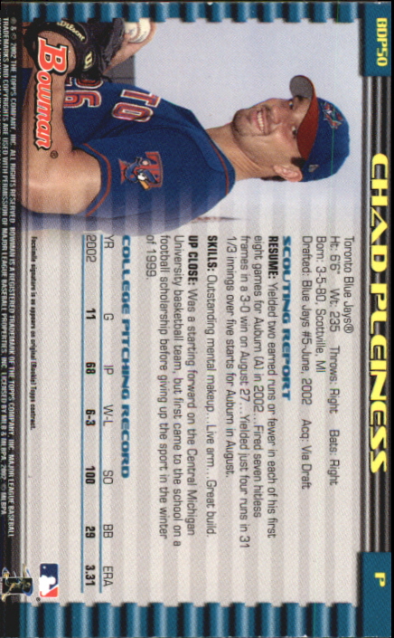 B5073- 2002 Bowman Draft BB Card #s 1-165 +Inserts -You Pick- 15+ FREE US SHIP - Picture 245 of 409