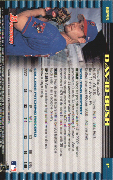 B5073- 2002 Bowman Draft BB Card #s 1-165 +Inserts -You Pick- 15+ FREE US SHIP - Picture 253 of 409