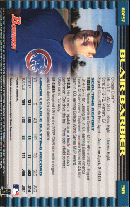 B5073- 2002 Bowman Draft BB Card #s 1-165 +Inserts -You Pick- 15+ FREE US SHIP - Picture 257 of 409