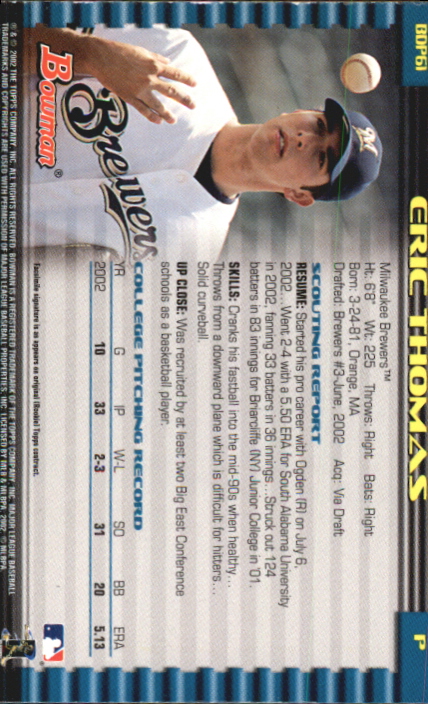 B5073- 2002 Bowman Draft BB Card #s 1-165 +Inserts -You Pick- 15+ FREE US SHIP - Picture 263 of 409