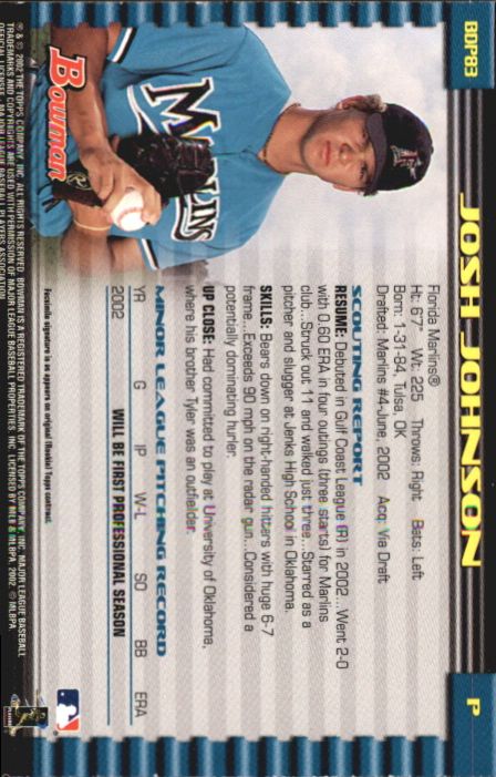 B5073- 2002 Bowman Draft BB Card #s 1-165 +Inserts -You Pick- 15+ FREE US SHIP - Picture 295 of 409