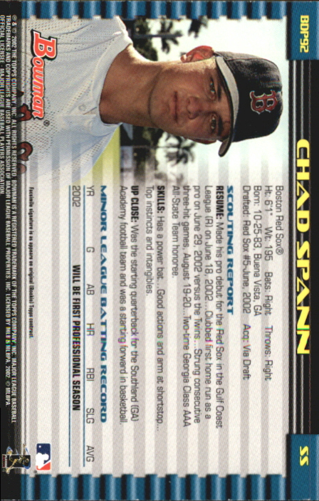 B5073- 2002 Bowman Draft BB Card #s 1-165 +Inserts -You Pick- 15+ FREE US SHIP - Picture 307 of 409