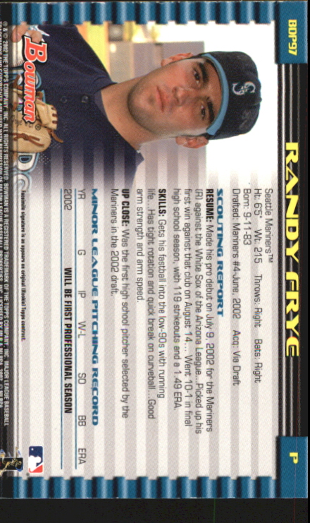 B5073- 2002 Bowman Draft BB Card #s 1-165 +Inserts -You Pick- 15+ FREE US SHIP - Picture 317 of 409
