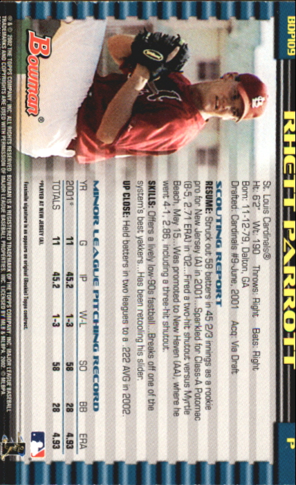 B5073- 2002 Bowman Draft BB Card #s 1-165 +Inserts -You Pick- 15+ FREE US SHIP - Picture 337 of 409