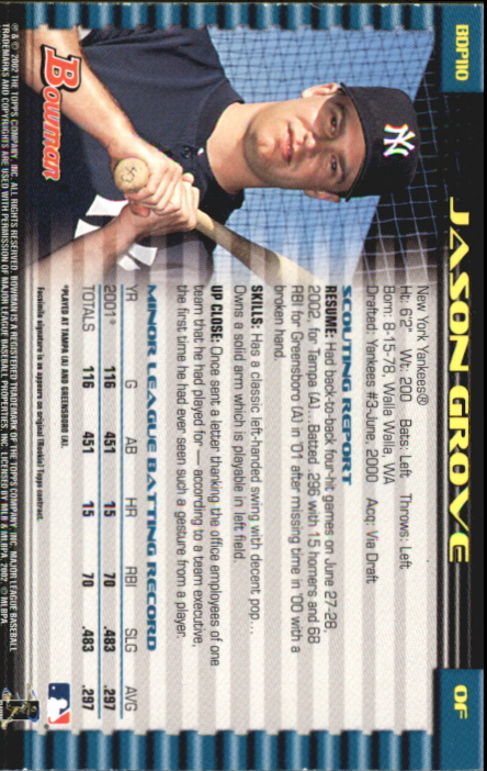 B5073- 2002 Bowman Draft BB Card #s 1-165 +Inserts -You Pick- 15+ FREE US SHIP - Picture 339 of 409
