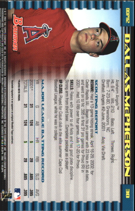 B5073- 2002 Bowman Draft BB Card #s 1-165 +Inserts -You Pick- 15+ FREE US SHIP - Picture 343 of 409