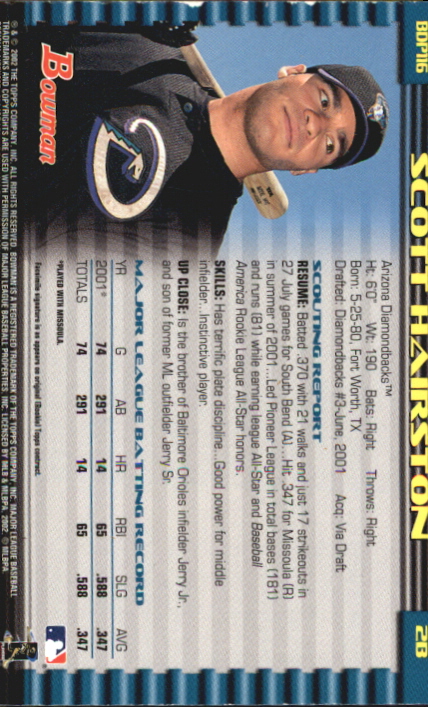 B5073- 2002 Bowman Draft BB Card #s 1-165 +Inserts -You Pick- 15+ FREE US SHIP - Picture 349 of 409