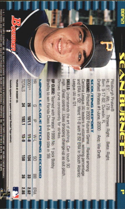 B5073- 2002 Bowman Draft BB Card #s 1-165 +Inserts -You Pick- 15+ FREE US SHIP - Picture 357 of 409