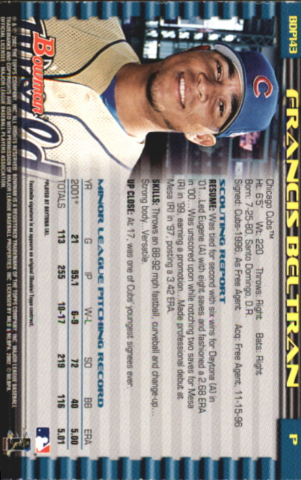 B5073- 2002 Bowman Draft BB Card #s 1-165 +Inserts -You Pick- 15+ FREE US SHIP - Picture 383 of 409