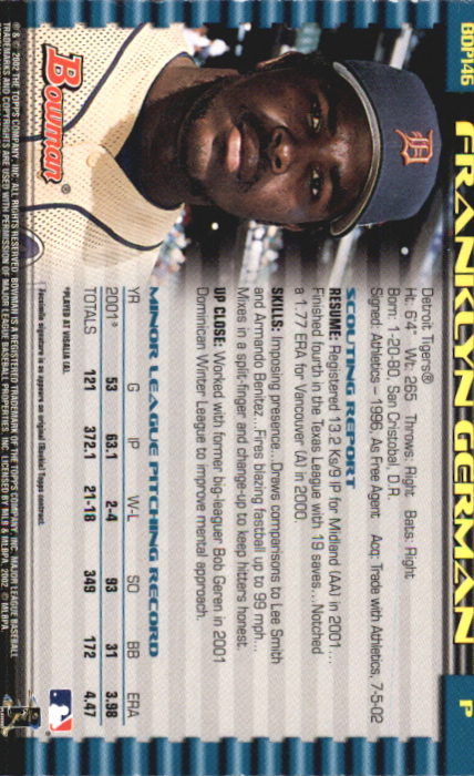 B5073- 2002 Bowman Draft BB Card #s 1-165 +Inserts -You Pick- 15+ FREE US SHIP - Picture 387 of 409