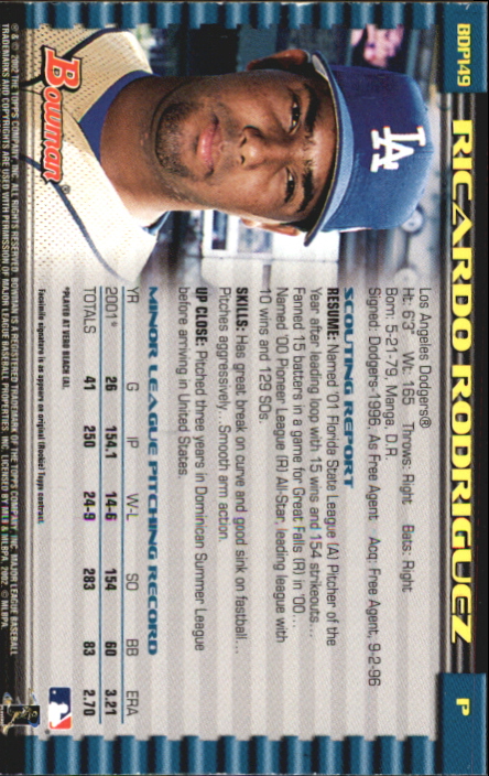 B5073- 2002 Bowman Draft BB Card #s 1-165 +Inserts -You Pick- 15+ FREE US SHIP - Picture 391 of 409